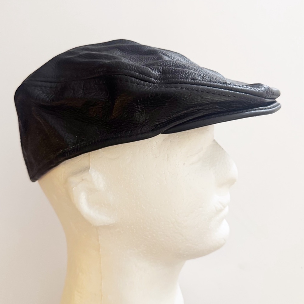 Vintage Leather Flat Cap